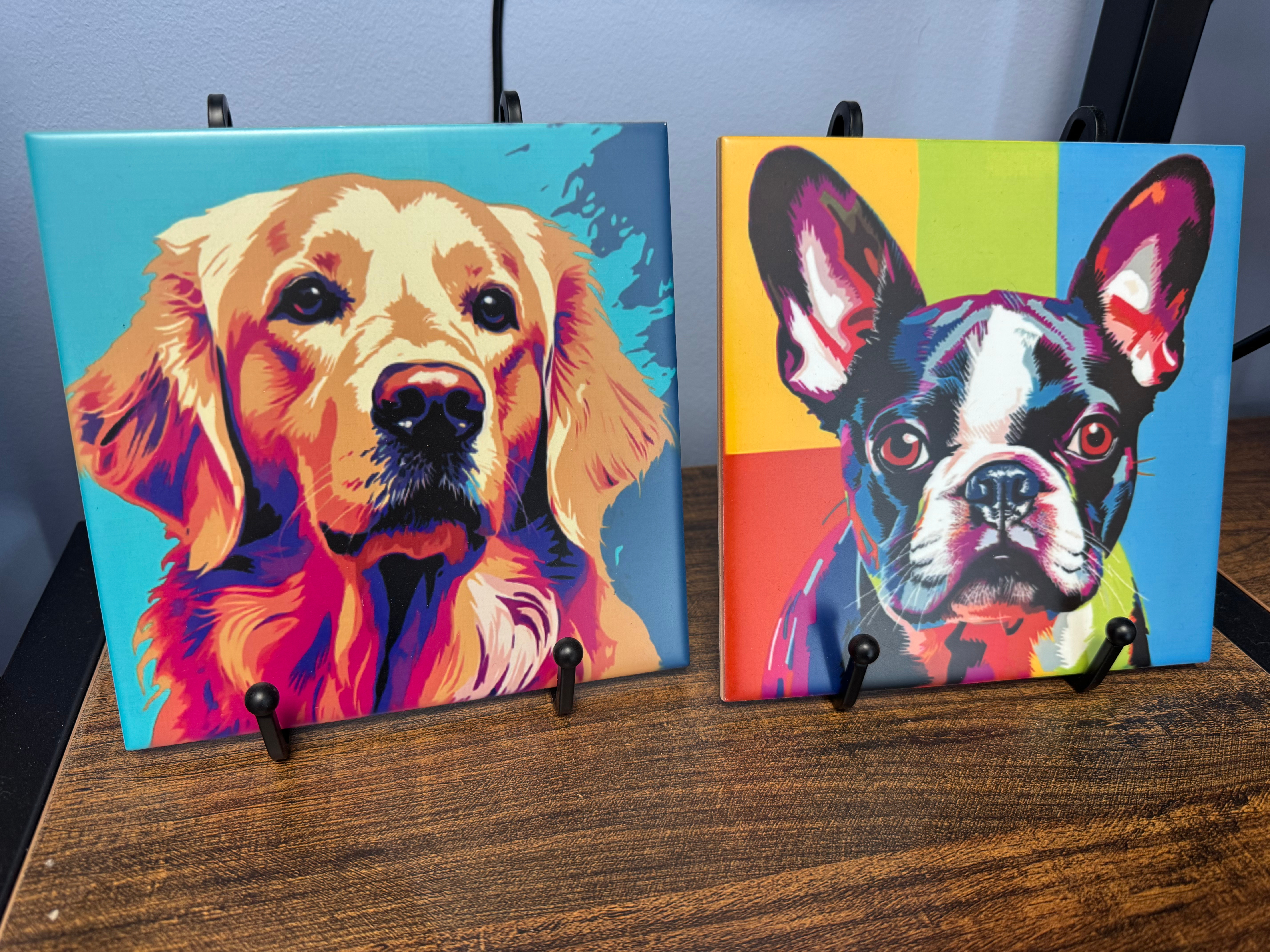 6” Pop Art Dog Tile – Ceramic Statement Piece