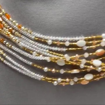 Thumbnail: Ghana Waist Beads Figure Shaping Belly Beads Cotton Thread Tie On