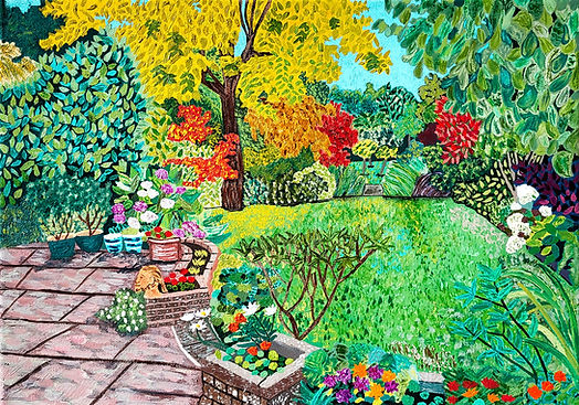Summer Bromley Garden. Oil on Canvas. Painted by Amabel Barlow.jpg