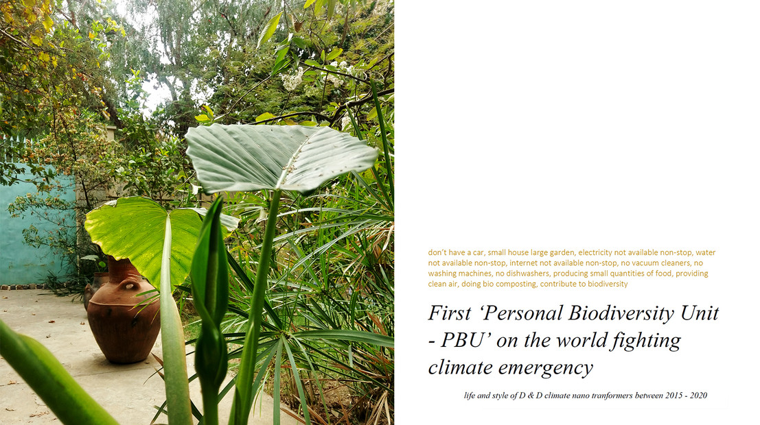 life and style on first Personal Biodiversity Unit PBU 2015 - 2020