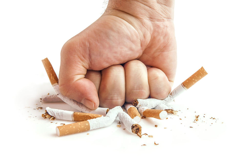 fist crushing cigarettes