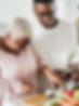 mother and son preparing food