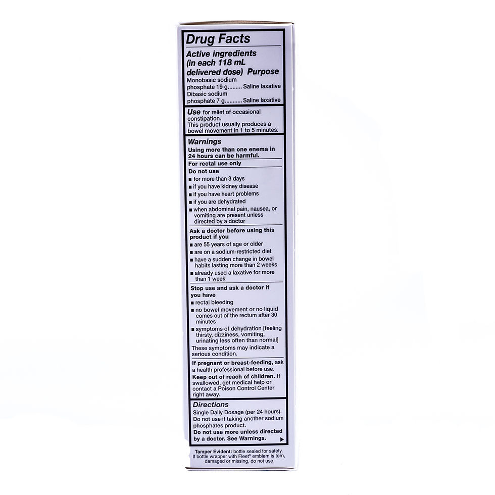 Thumbnail: Fleet Saline Enema Laxative side view