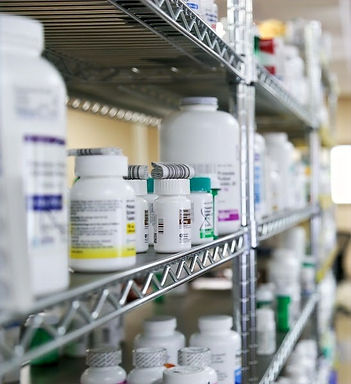 Medications on shelf