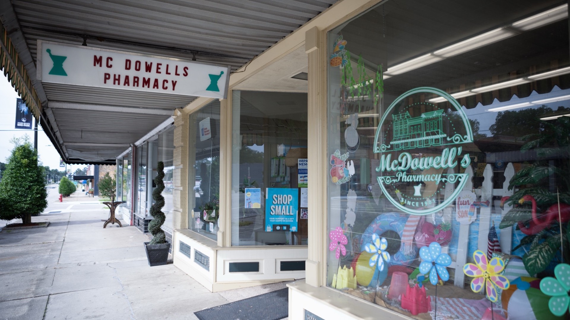 McDowell's Pharmacy storefront in Scotland Neck