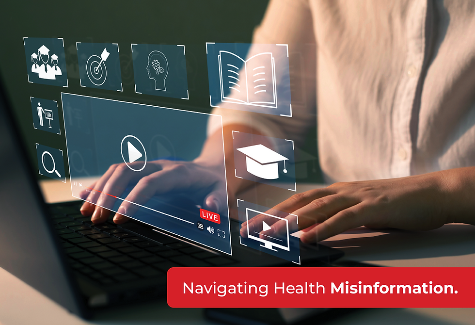 person working on computer. Navigating Health Misinformation.