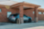 car in drive-thru lane