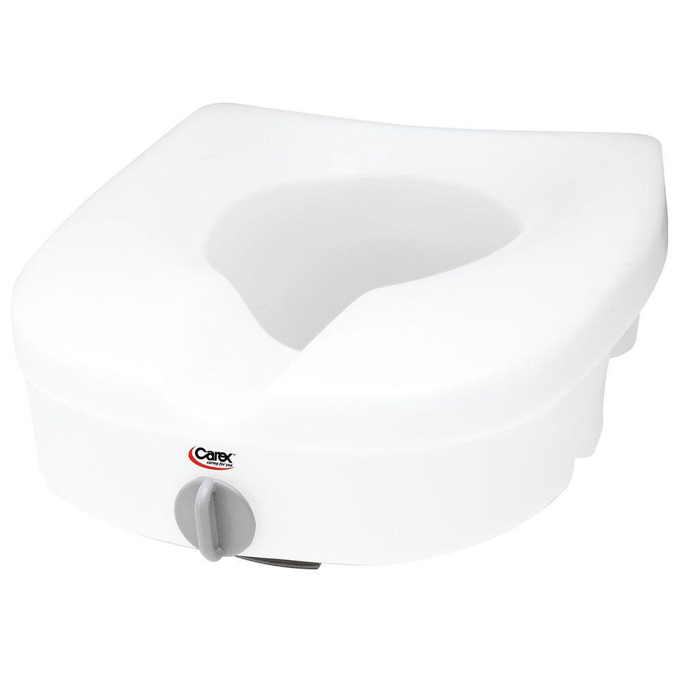 Thumbnail: Carex raised toilet seat on toilet - with easy lock