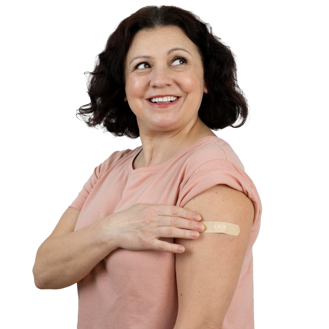 woman_smile_vaccine_shot_immunization_bandaid_bandage_looking away_NB.png