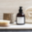 soap and brush on counter
