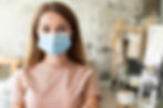 Woman wearing mask