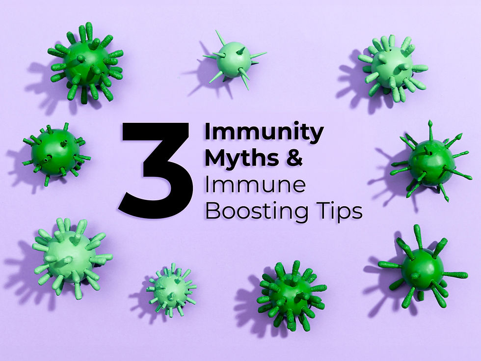 3 Immunity Myths with germs in background