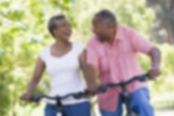 couple riding bicyles
