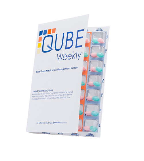 qube weekly med packaging