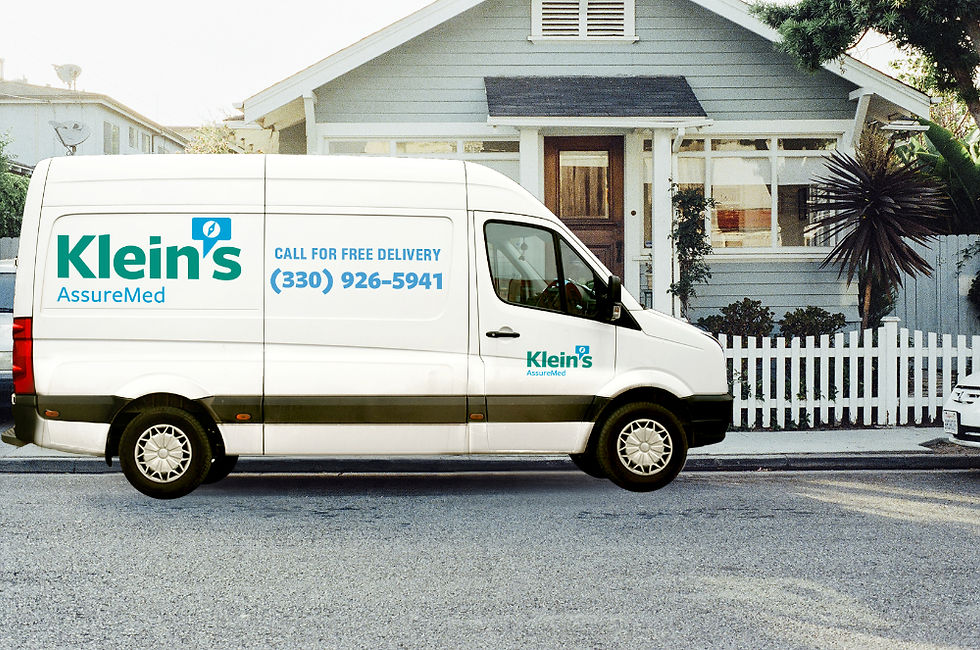 Klein's delivery van outside of a home
