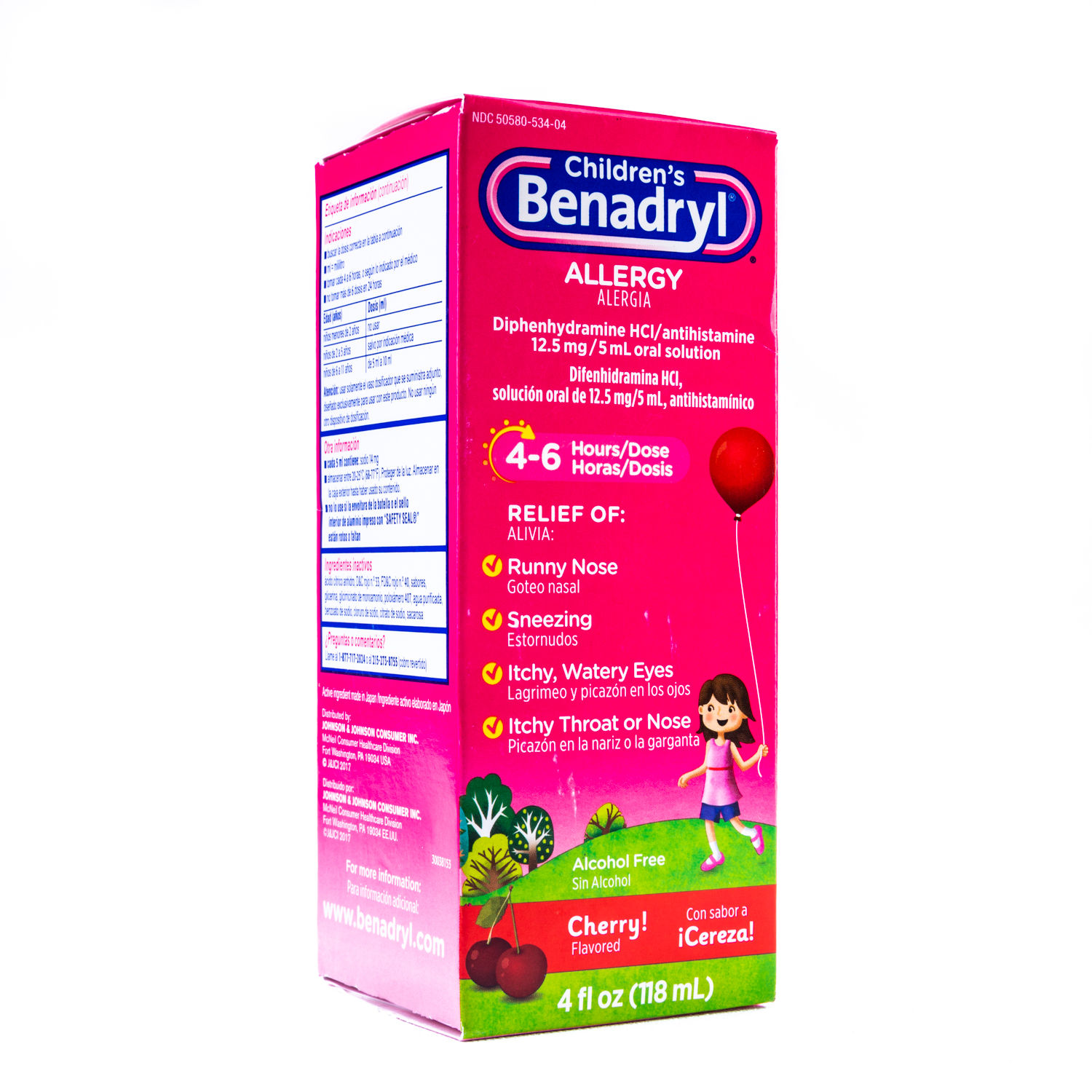 Benadryl Children's Allergy Liquid angle view