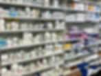 pharmacy shelves