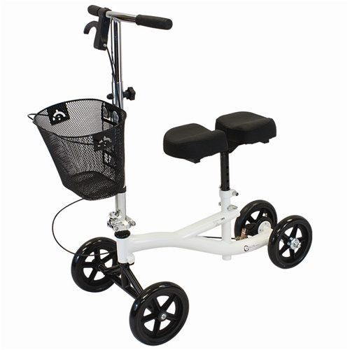 Knee scooter with basket
