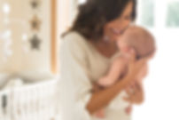 Mother holding baby