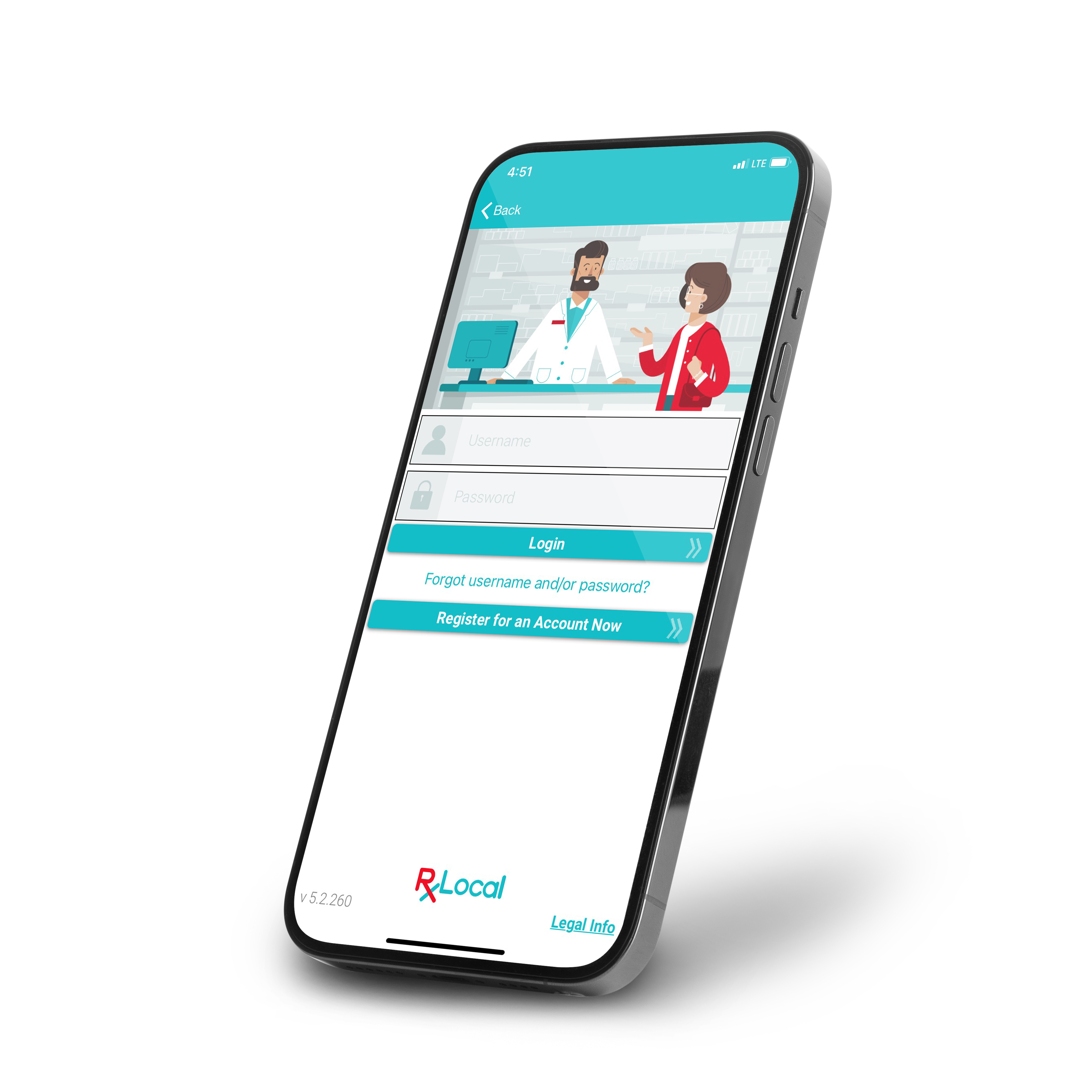 App RxLocal en un teléfono