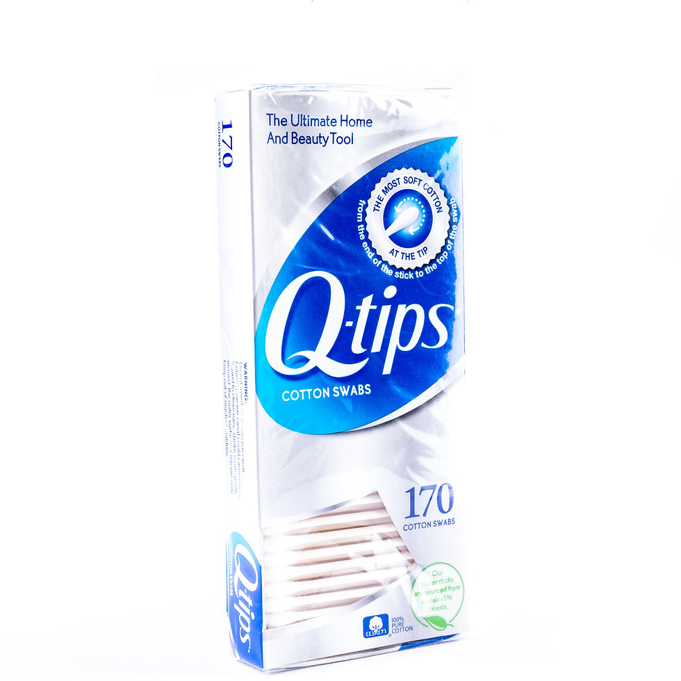 Q-Tips Cotton Swabs angle view