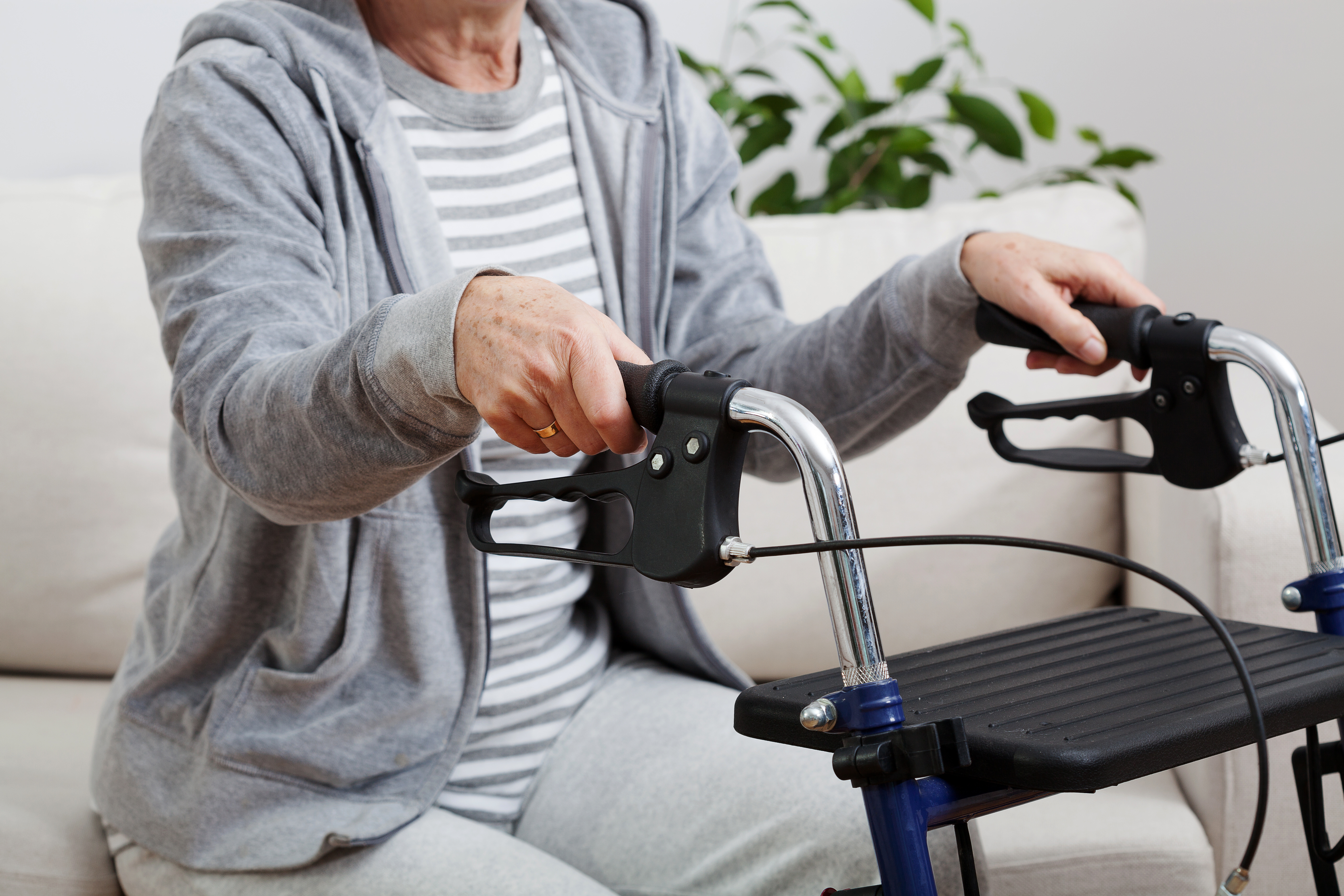 elderly woman with walker