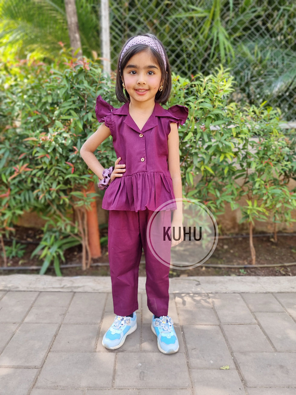 Thumbnail: Khadi Cotton Wine Co-ord  Set 