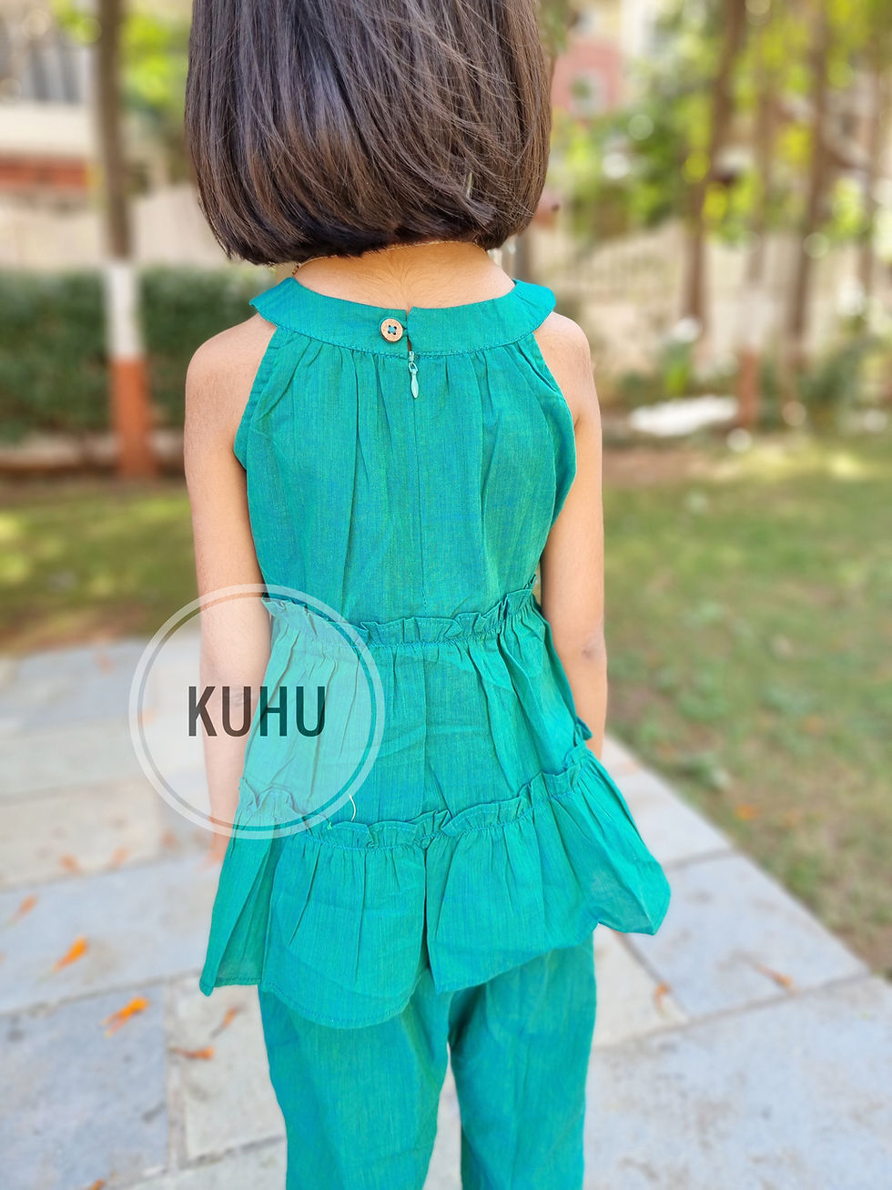Thumbnail: Peacock Green Coord set with Dual Tone