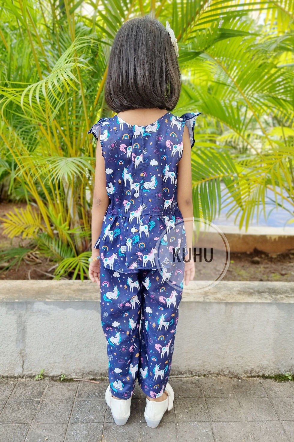 Thumbnail: Poly Muslin  Unicorn Print Co-ord  Set