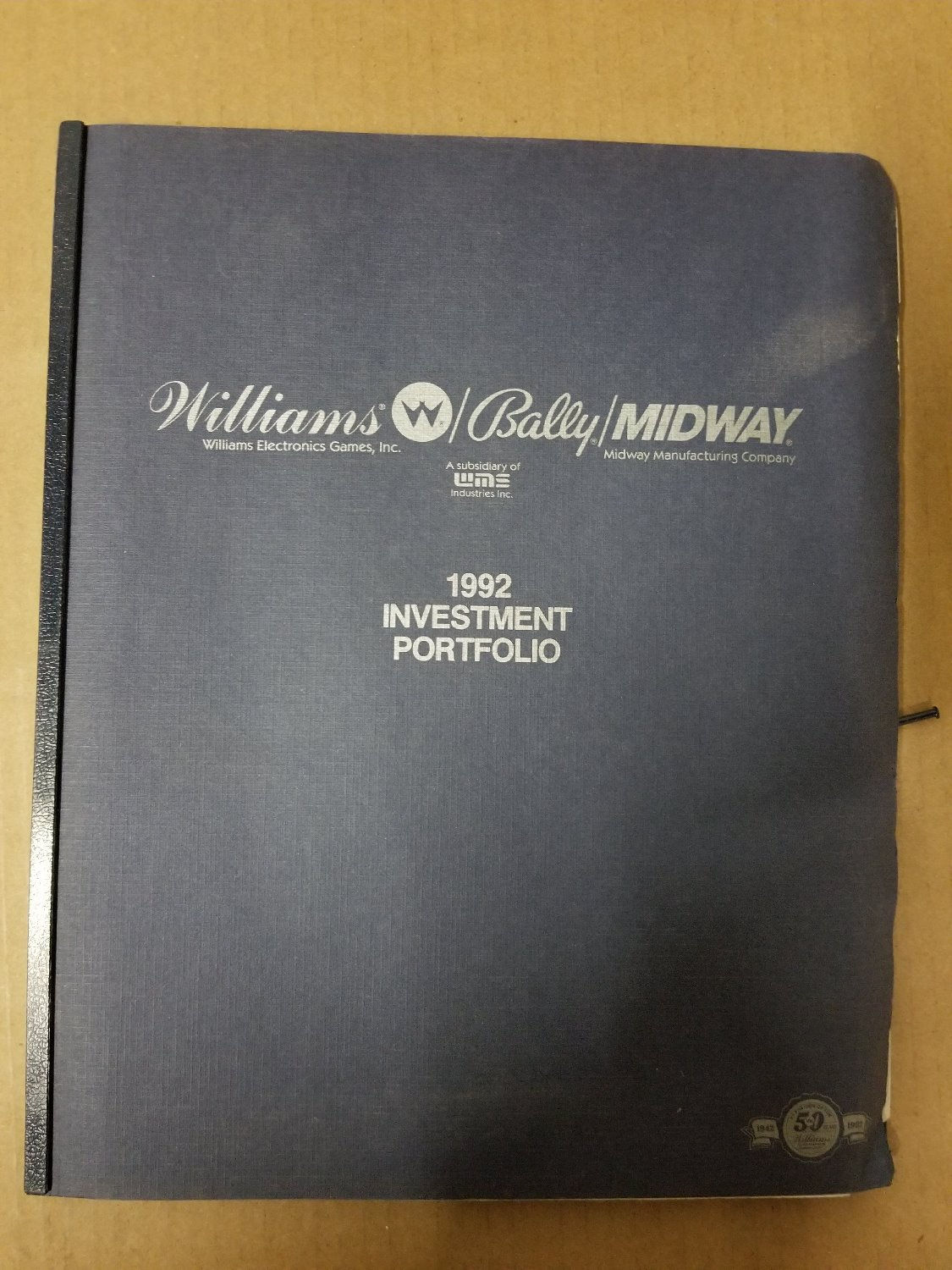 Williams Bally  1992 Investment portfolio