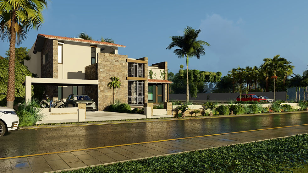 Modern Tropical Villa with Elegant Interior Accents