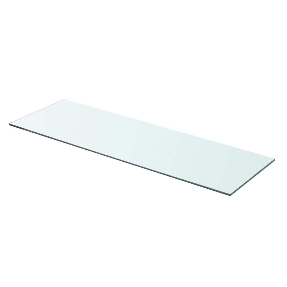 pokgdf Tempered Glass Shelf Panel 31.5 in Long, Clear Modern Wall Mounted Displa