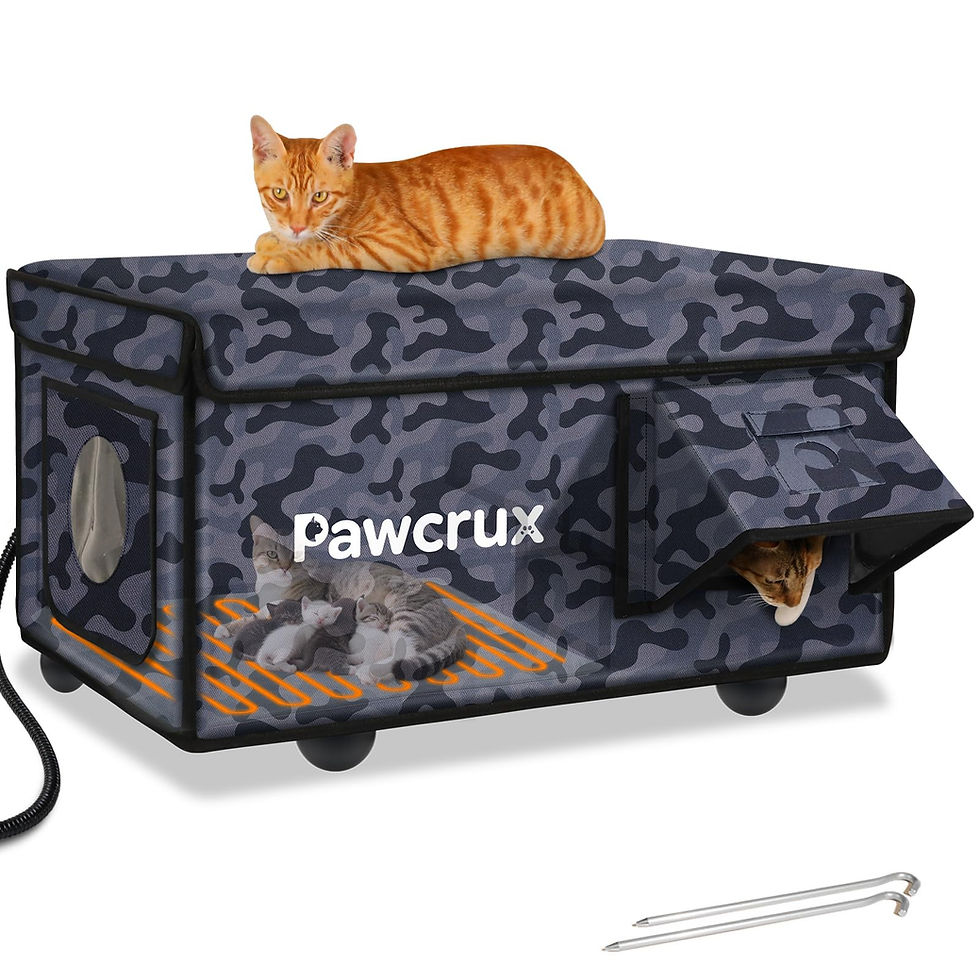Weatherproof Heated Cat House for Outdoor in Winter, Heated Cat Bed Kitty - Product View