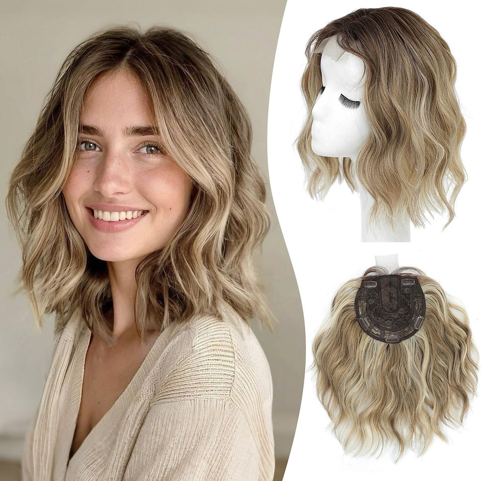 MORICHY Short Wavy Hair Topper for Women with Thinning Hair?10 Inch Synthetic Li
