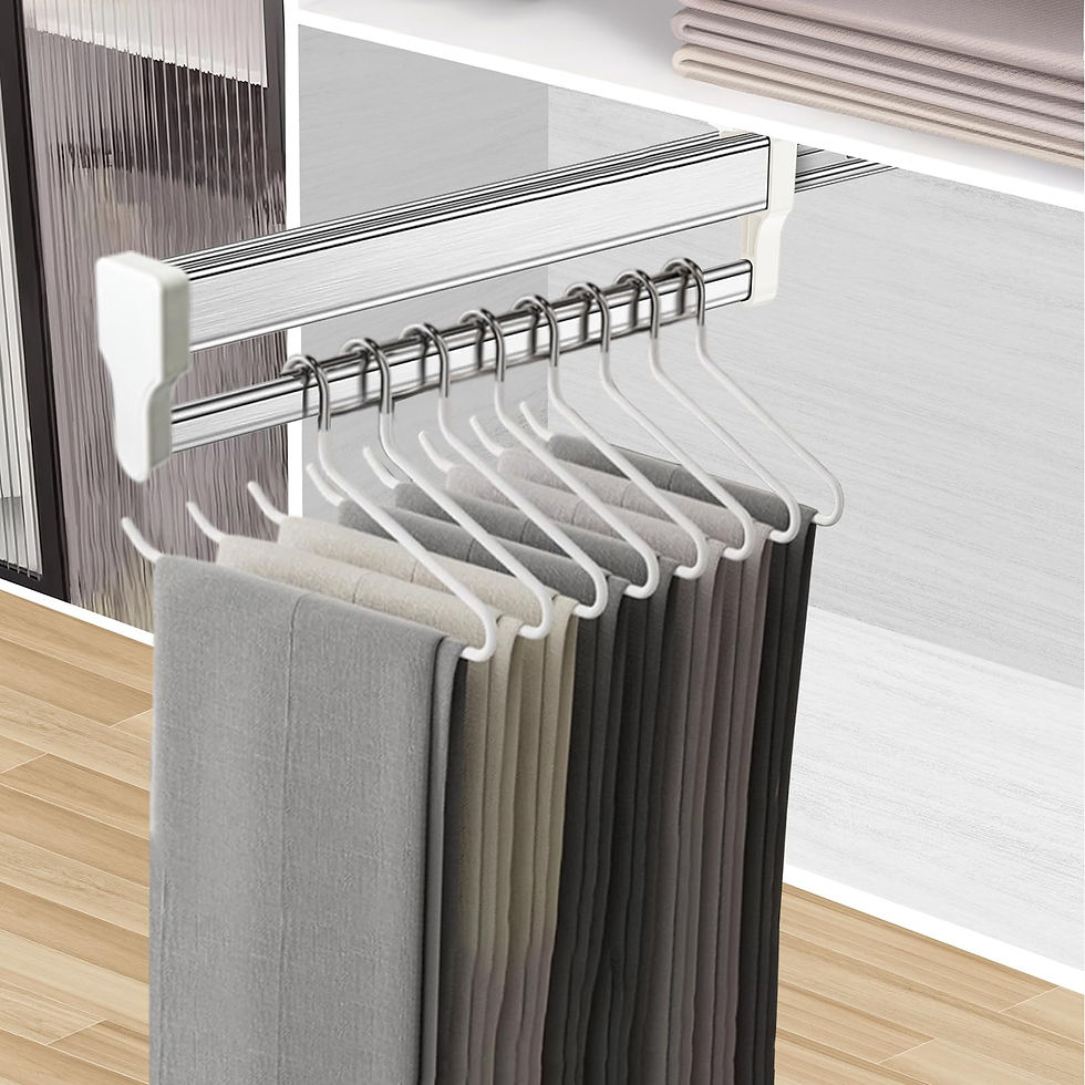 Pull Out Adjustable Wardrobe Clothing Rail