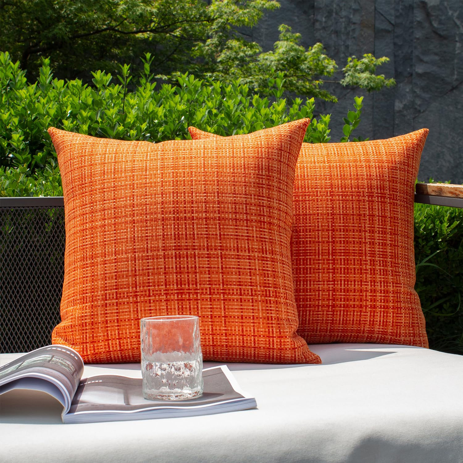 Kevin Textile Pack of 2 Decorative Outdoor Waterproof Fall Throw Pillow Covers