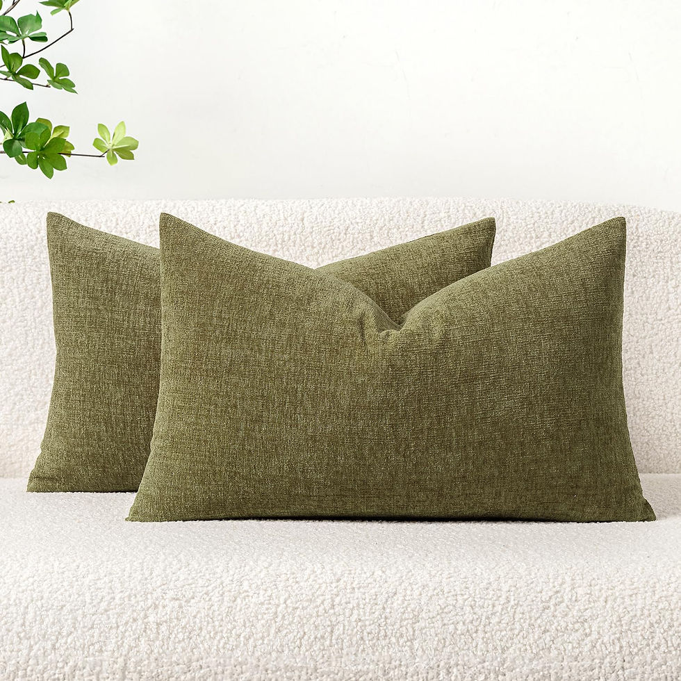 MIULEE Pack of 2 Couch Throw Pillow Covers 12x20 Inch Soft O - Image 1