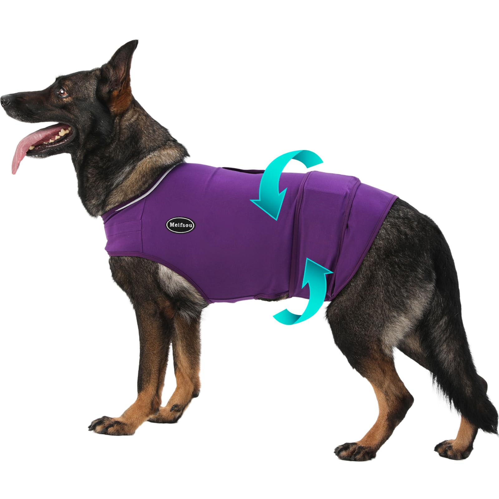 Meifsou Dog Anxiety Vest, Skin-Friendly Thunder Jacket for Dogs, Dog Calming Shi