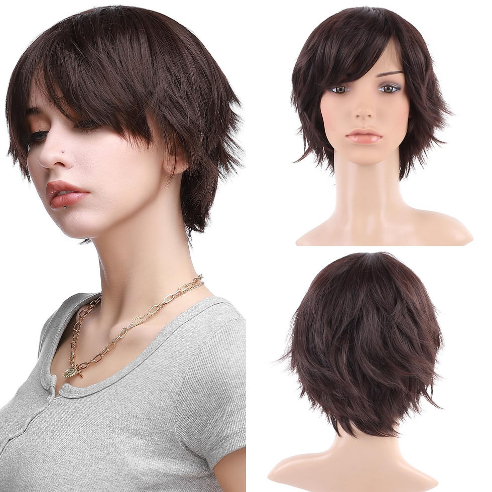 S-noilite Short Dark Brown Cosplay Wig