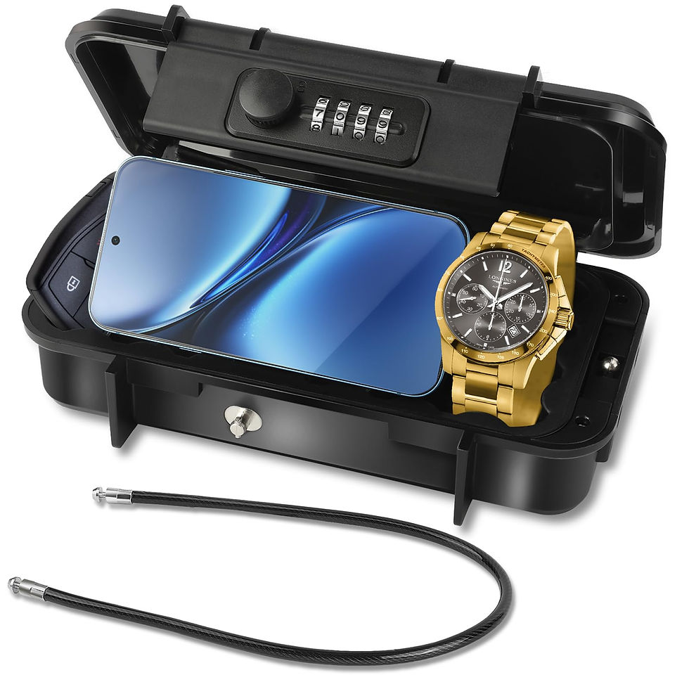 Portable Travel Safe Lock Box Waterproof, Anti-Theft Small L - Image 1