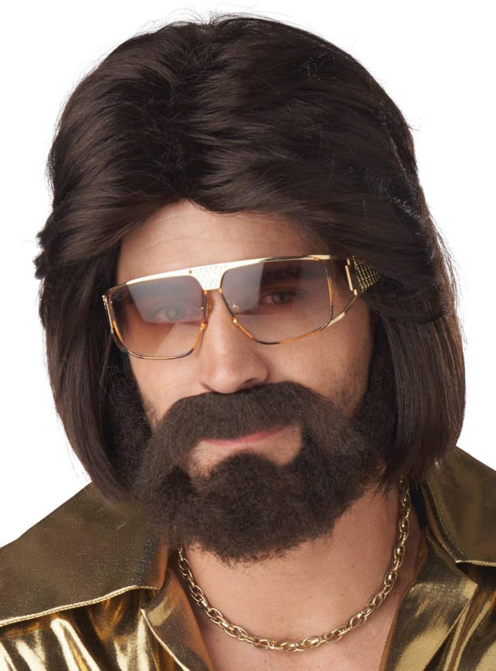 California Costumes, 70's Wig, Beard & Moustache-Costume Wig