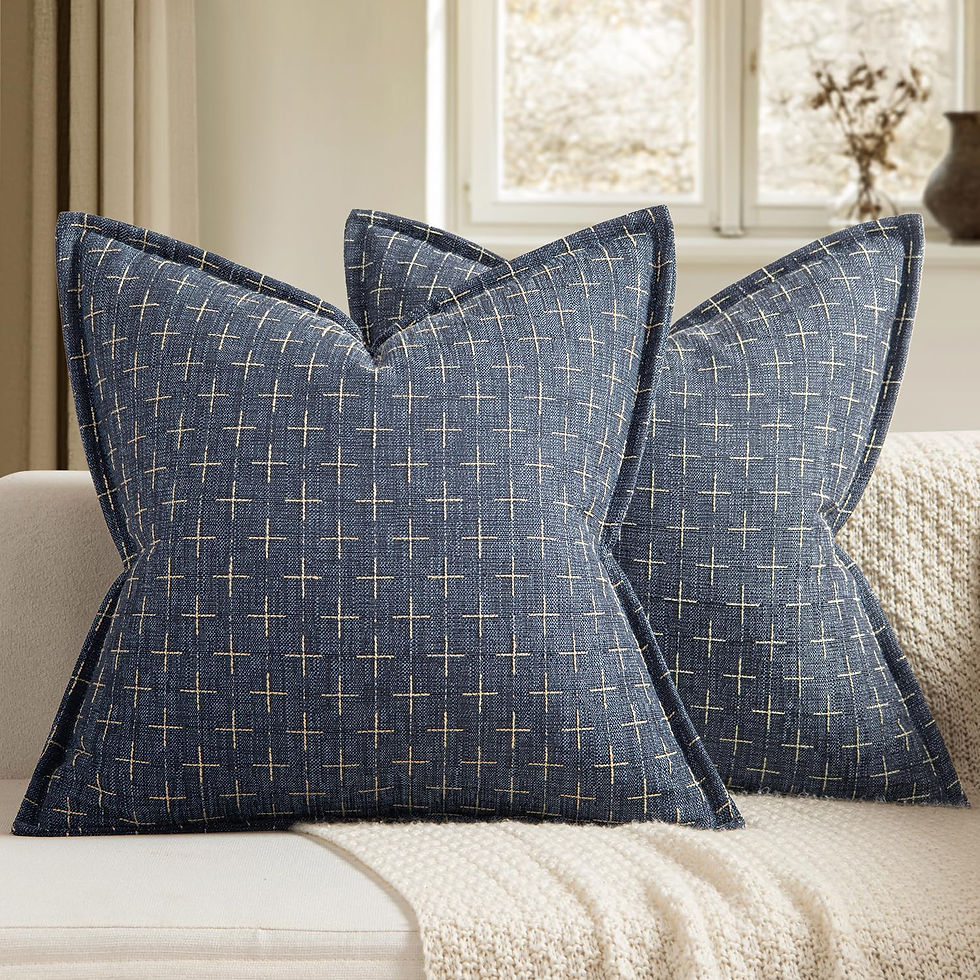 MIULEE Decorative Burlap Linen Throw Pillows Covers 20x20 In - Image 1