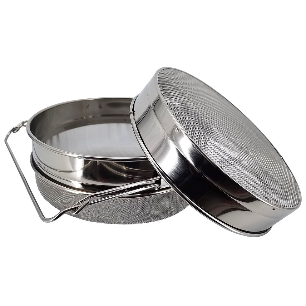 NIZEFEI Stainless Steel Double Sieve Honey Strainer Filter f - Image 1