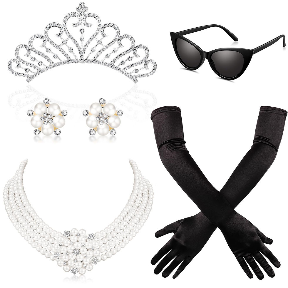 1920s Flapper Accessories Set 6 Pieces