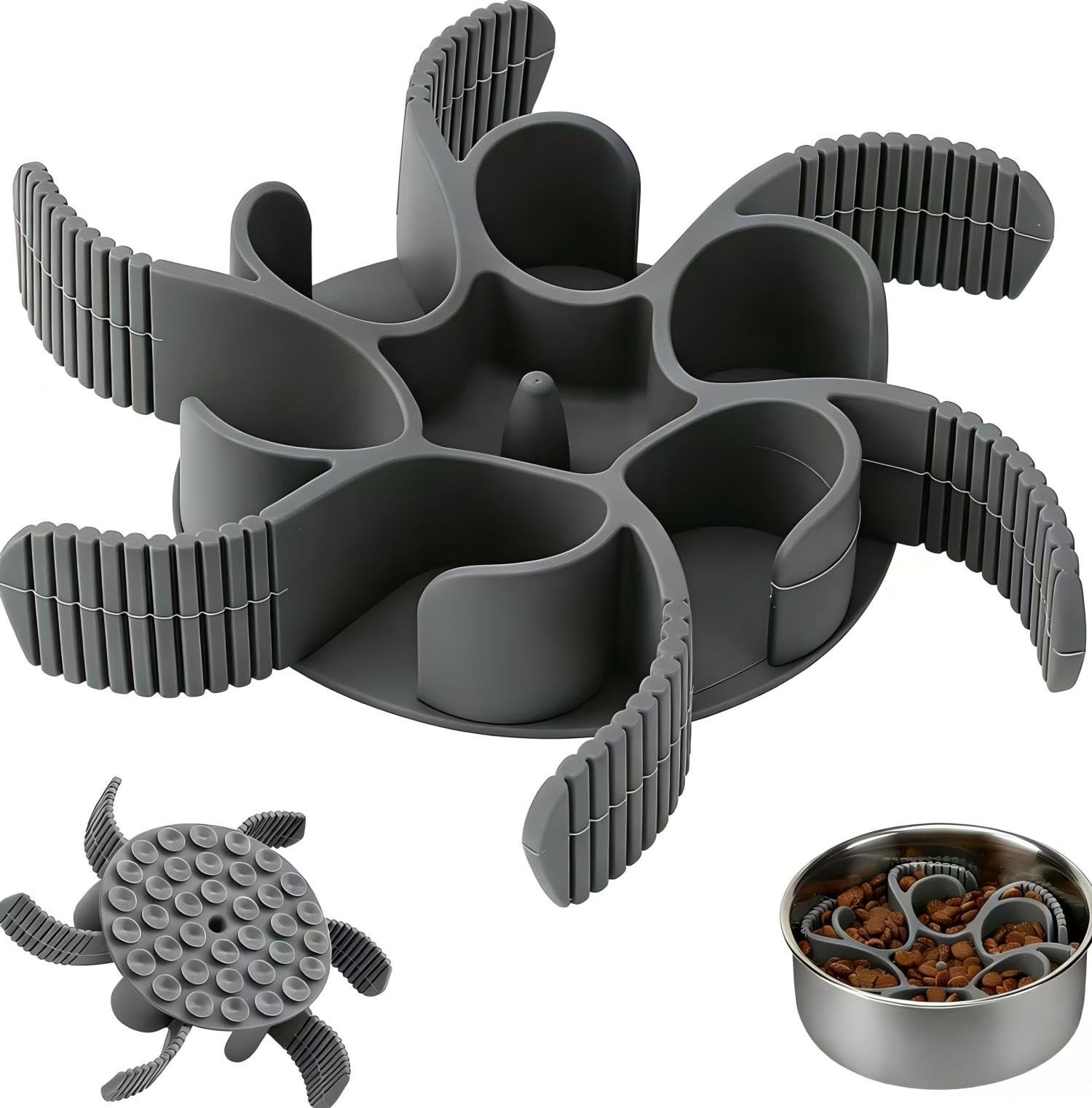 Anipaw Dog Slow Feeder Bowls Silicone Spiral Pet Food Feeder - Image 1