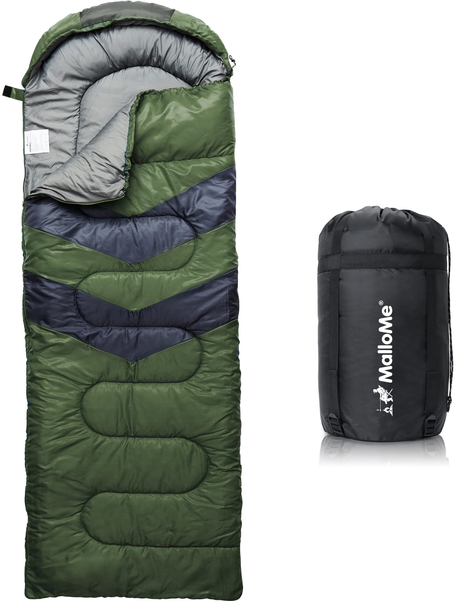 MalloMe Sleeping Bags for Adults Cold Weather & Warm - Backpacking Camping Sleep