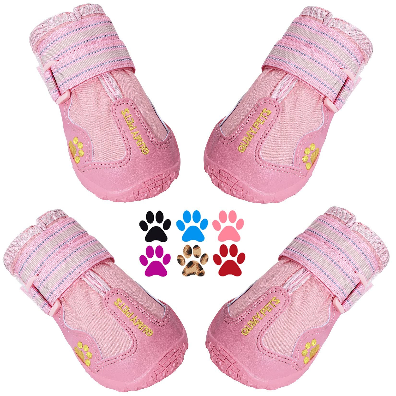 QUMY Dog Shoes for Large Dogs, Medium Dog Boots & Paw Protectors for Winter Sno…