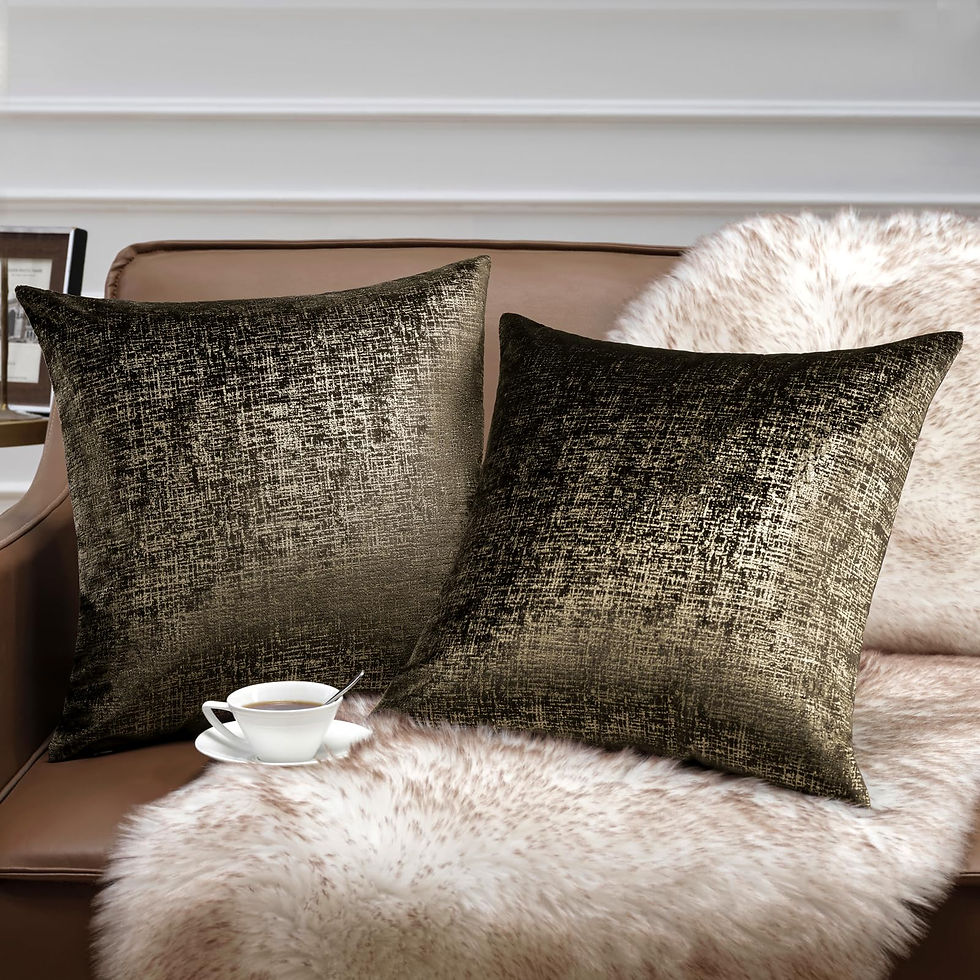 Phantoscope Pack of 2 Sparkling Velvet Geometric-Pattern Thr - Image 1
