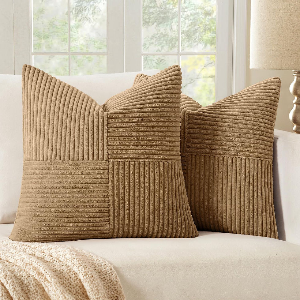 MIULEE Brown Decorative Throw Pillow Covers 20x20 Inch for C - Image 1