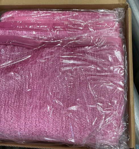Thumbnail: FUTEI Hot Pink Chenille Throw Pillow Covers 24x24 Inch Set of 2 European